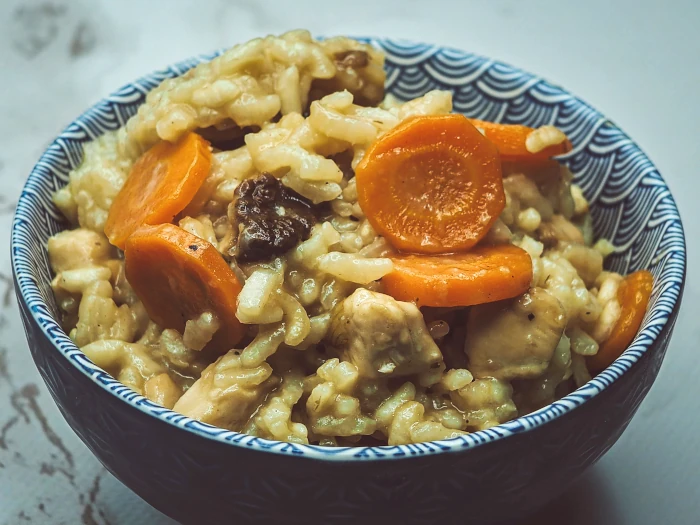 Risotto grzybowe z&nbsp;indykiem